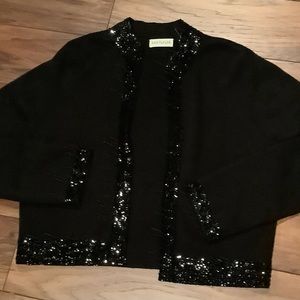 Ann Taylor Cardigan with sequined detail. EUC.